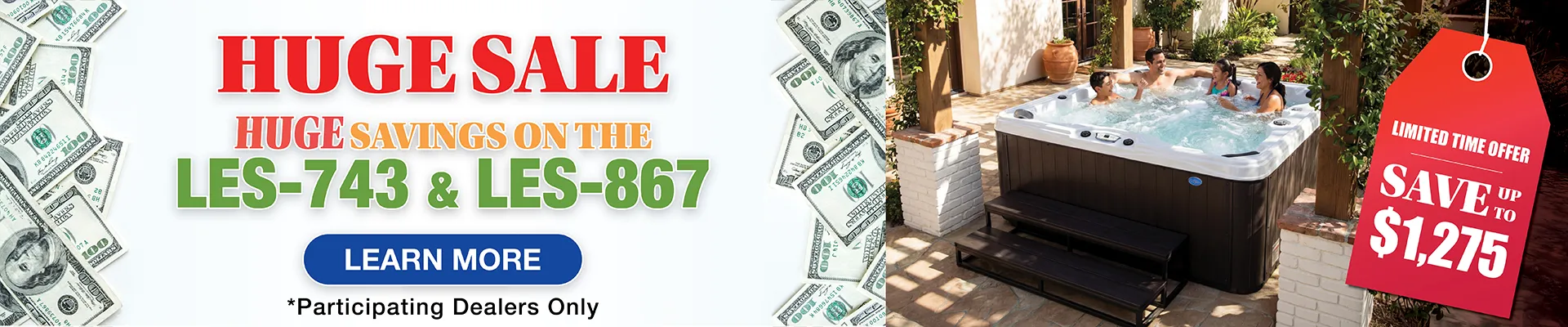 Calspas hot tub being used in a family setting - Plantation